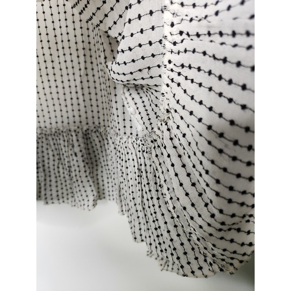 AllSaints Evia Embroidered Ruffle Trim Long Sleeve Top‎ Small - Picture 5 of 7